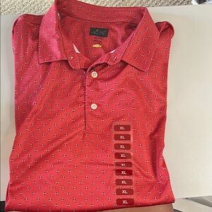Source Unknown Red Polo Shirt Performance Fabric